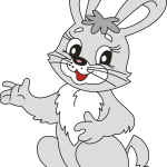 Grey Bunny Cartoon