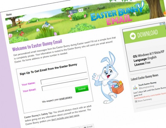 Get Personalized Email Messages From The Easter Bunny Track Easter Bunny