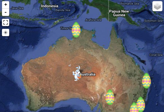 Easter Bunny Tracker Map