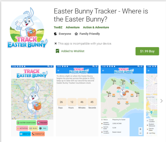 Easter Bunny Tracker Android App