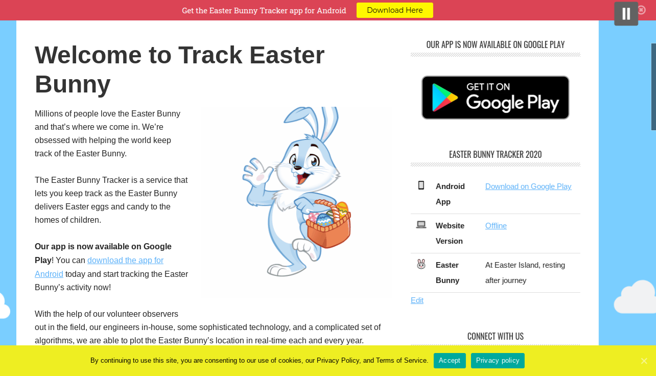 What is the history of Track Easter Bunny? Track Easter Bunny